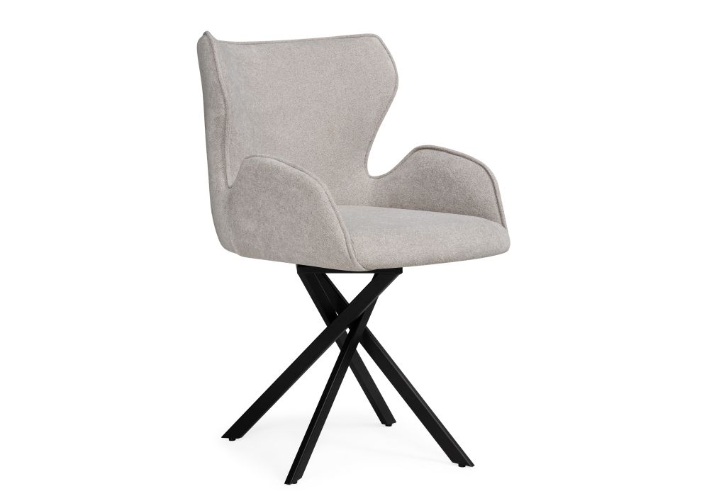 Стул на металлокаркасе Карлайл крутящийся бежевый / черный