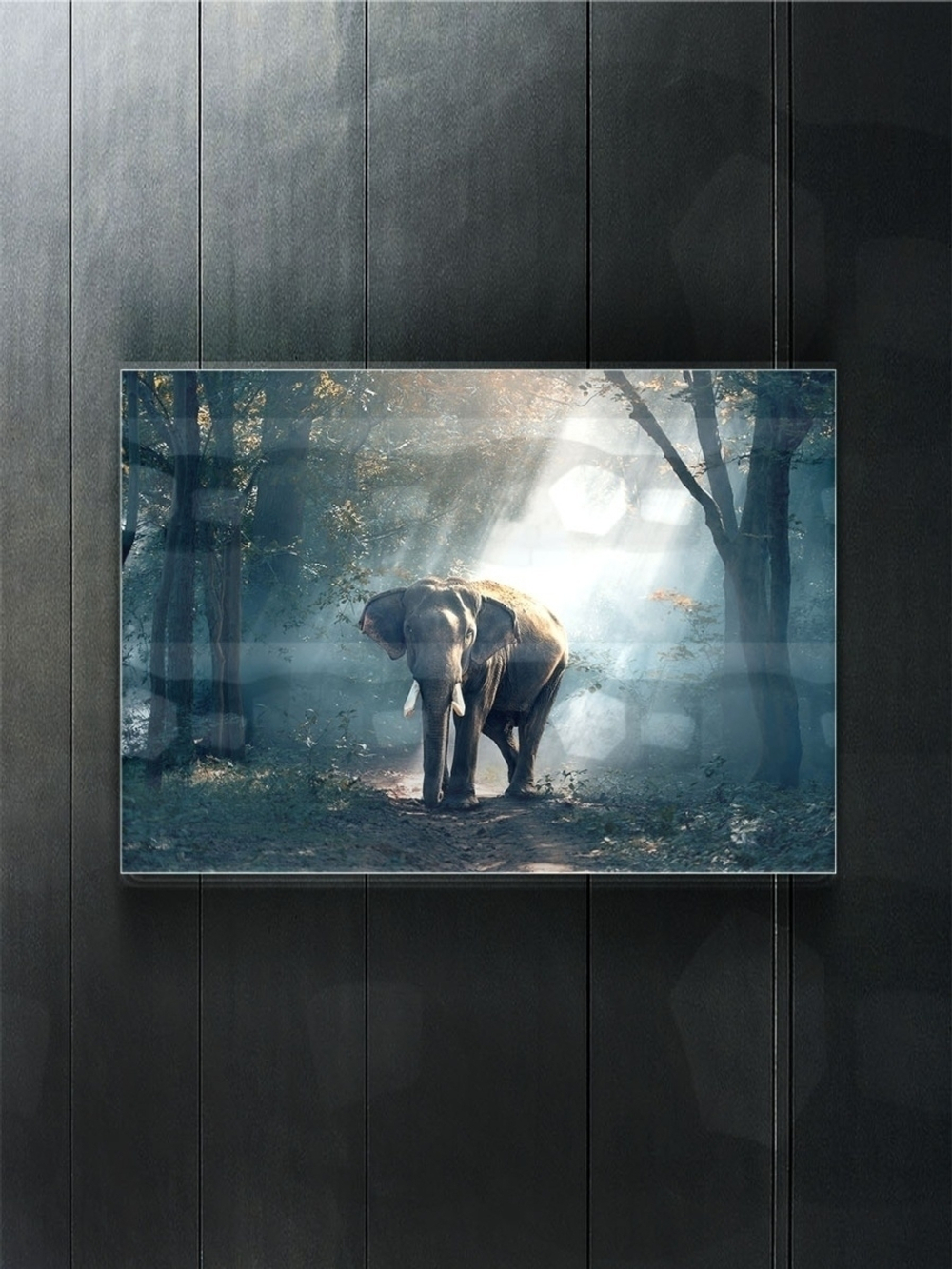 Модульная  картина Слон в лесу Декор для дома, подарок