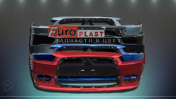 Передние бампера  MItsubishi Lancer 10 Красный P26 - ORIENT_RED