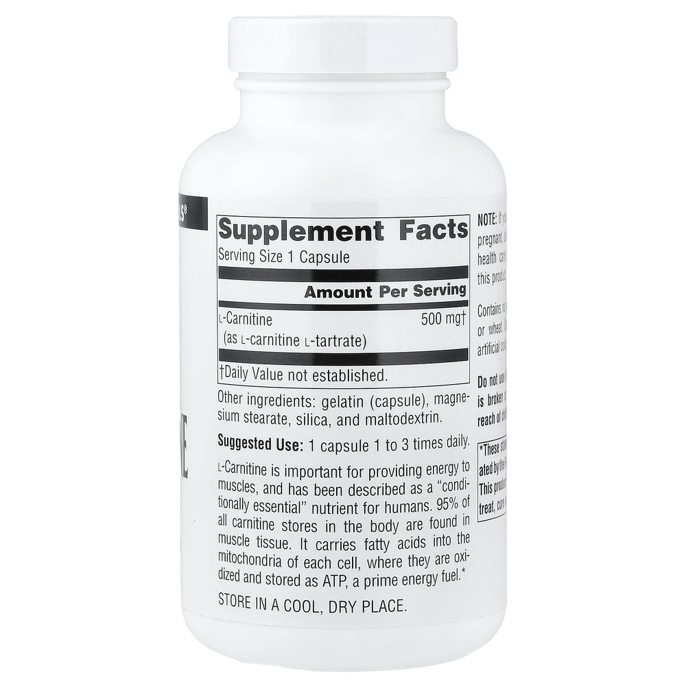 Source Naturals, L-карнитин, 500 мг, 120 капсул