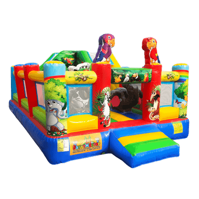 Коммерческий надувной батут «Попугайчики» 6*4*2,8 м