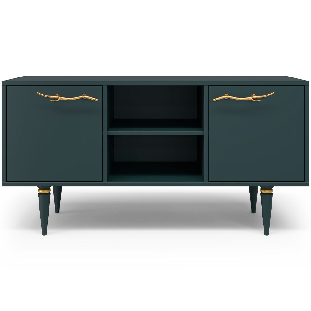 Тумба под ТВ Арт Колор matte 117см Классик Голд Зеленый бирюзовый матовый