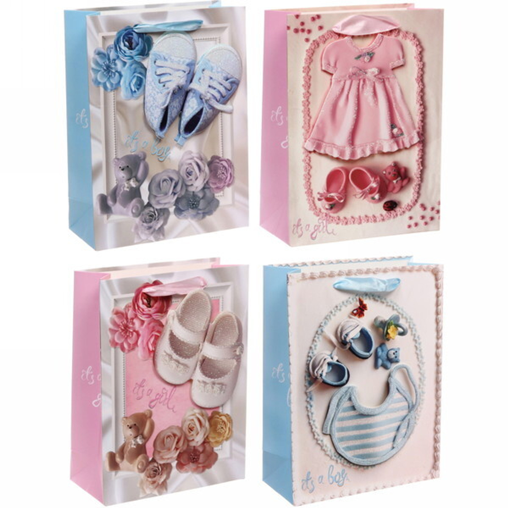 Пакет подарочный «Детская нежность» 24х18х8 см, микс