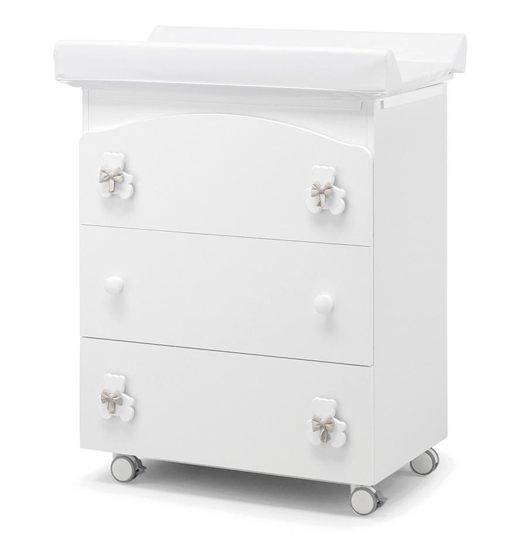 Пеленальный комод Erbesi Dudu белый/песочный