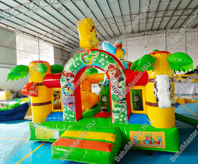 Коммерческий надувной батут "Сафари-экскурсия" 3.5*3.5*2,8 м