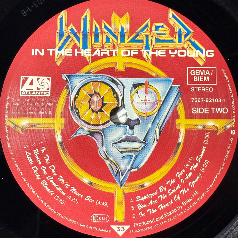 Winger ‎– In The Heart Of The Young (Европа 1990г.)