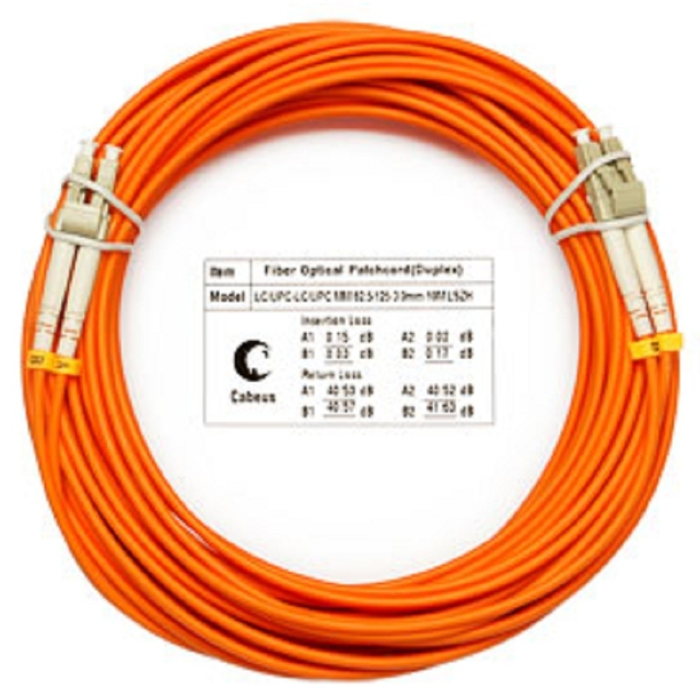 Волоконно-оптический кабель Cabeus FOP-62-LC-LC-15m Шнур оптический duplex LC-LC 62,5/125 mm 15м LSZH