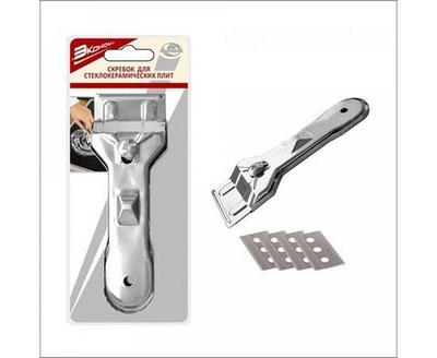Скребок для стеклокерамических плит Мультидом MS58-171 + 4 лезвия