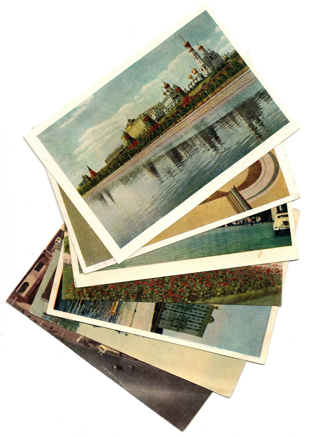 Набор открыток Москва 1951-56гг. 7 шт. Цветные. Новые XF