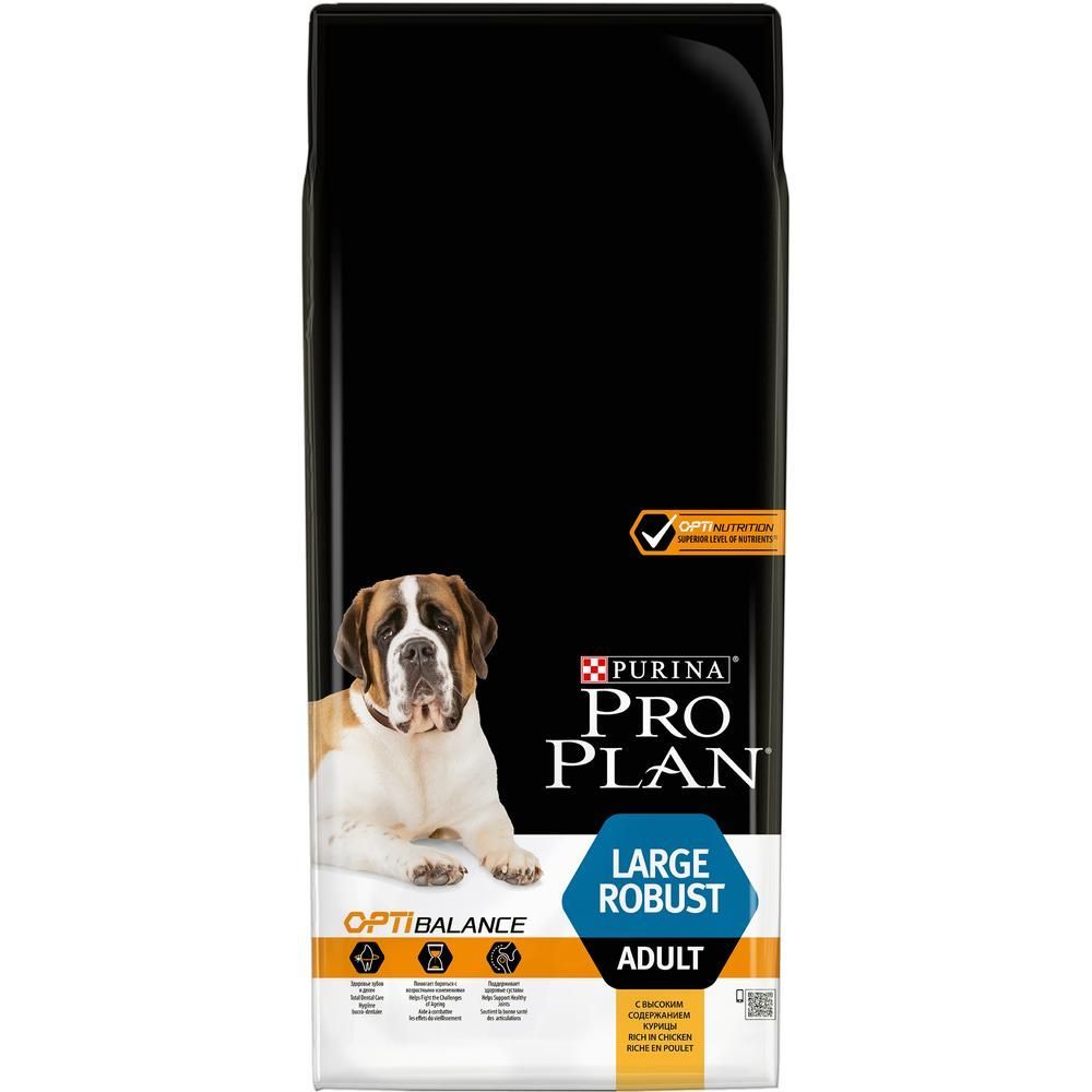Сухой корм Pro Plan® для взрослых собак крупных пород с мощным телосложением с курицей, Пакет 14 кг Сухой корм Pro Plan® для взрослых собак крупных пород с мощным телосложением с курицей, Пакет 14 кг