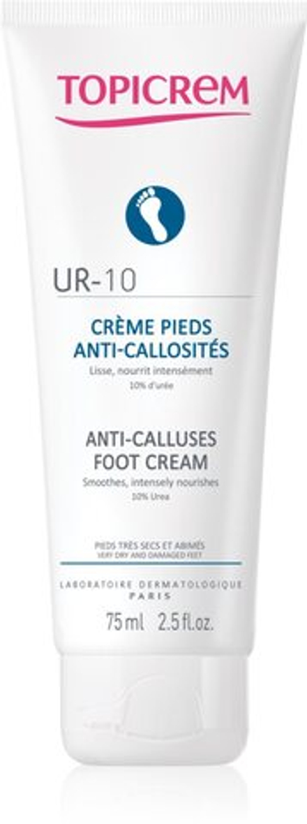 Topicrem UR-10 Anti-Calluses Foot Cream - питательный и увлажняющий крем для ног /   75  ml  / GTIN 3700281702316