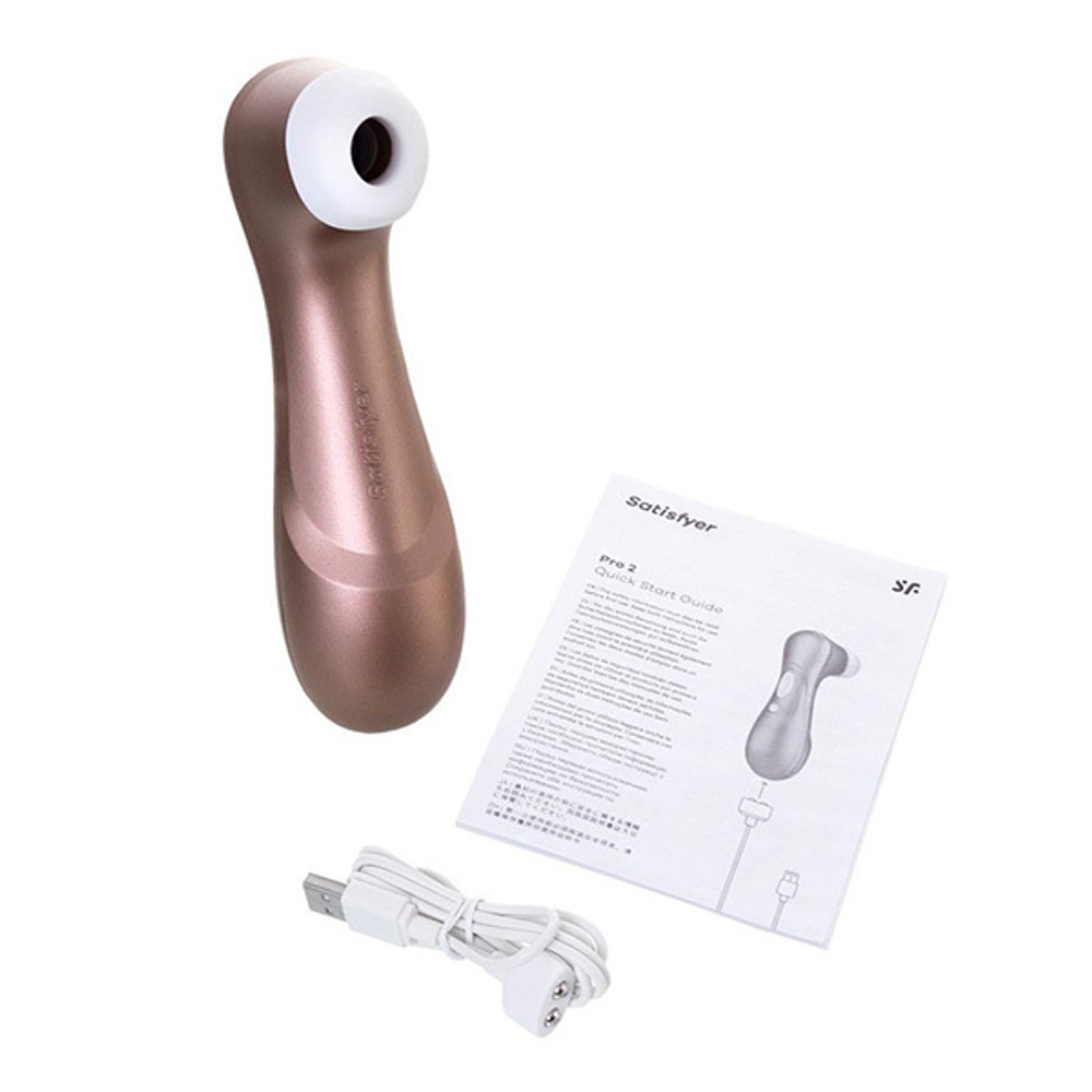 Бронзовый вакуум-волновой клиторальный стимулятор 16см Satisfyer Pro 2