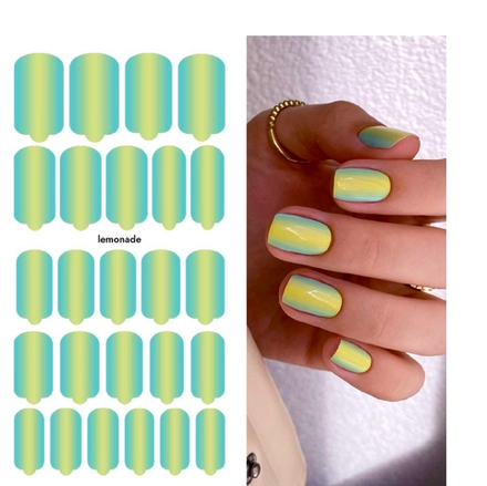 Плёнки для педикюра by provocative nails lemonade