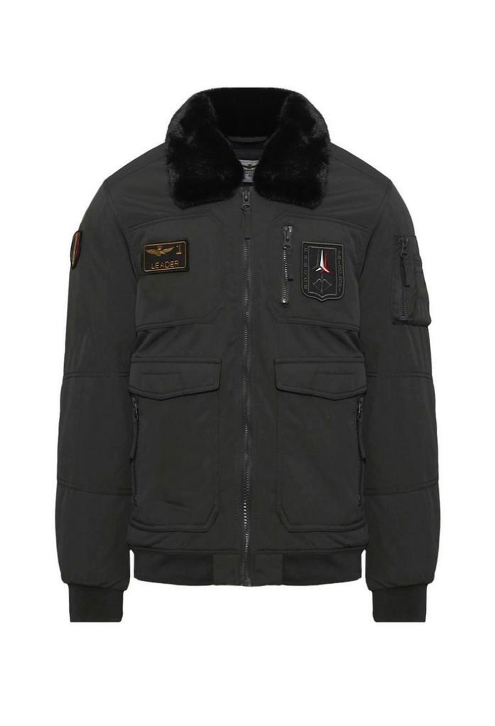 Бомбер муж. AERONAUTICA 2106 хаки нашивки