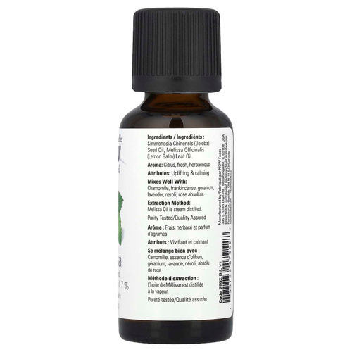 NOW Foods, Эфирные масла, мелисса, 30 мл (1 жидк. Унция)