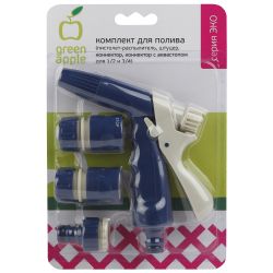 GAKP01-94 GREEN APPLE ЕСО Комплект для полива (пистолет-распылитель, штуцер, коннектор, коннектор с
