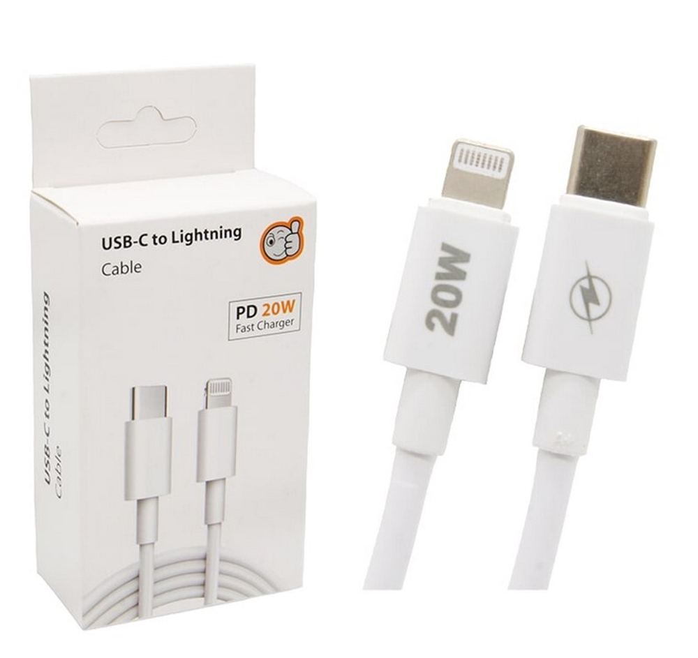 Кабель Lightning -TypeC PD 20W NEW (белый) 1м