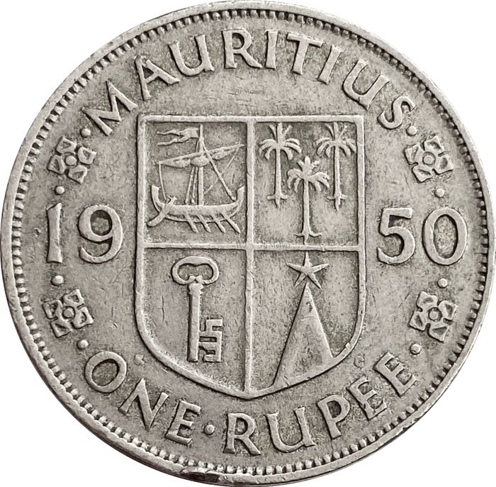 1 рупия 1950 Маврикий
