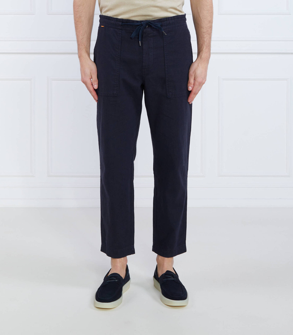 Льняное штаны Sisla-PP BOSS ORANGE - темно-синий(50488632)