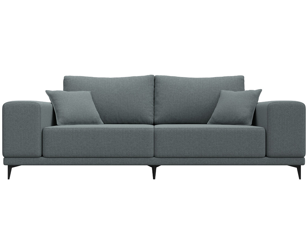 Диван прямой Льюес, Амур 07 серый, Рогожка, 122673