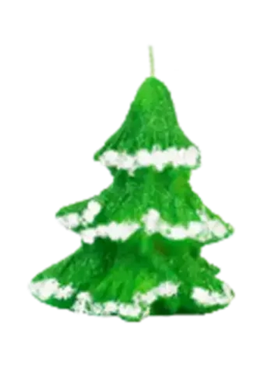 Свеча «Елочка в снегу» 9*7,5*7,5 см