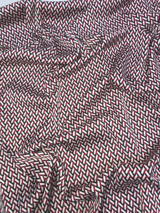 Плательная принт, геометрия бордо/черный/белый Bavaria DGT