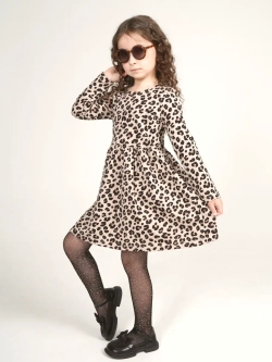 Платье в садик с длинным рукавом