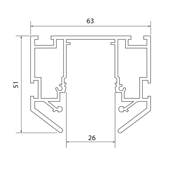 Шинопровод под натяжной потолок ST Luce Skyline 220 ST046.439.00