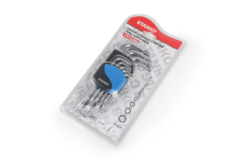 Набор угловых ключей Torx коротких 9шт. STANKO CS11129S