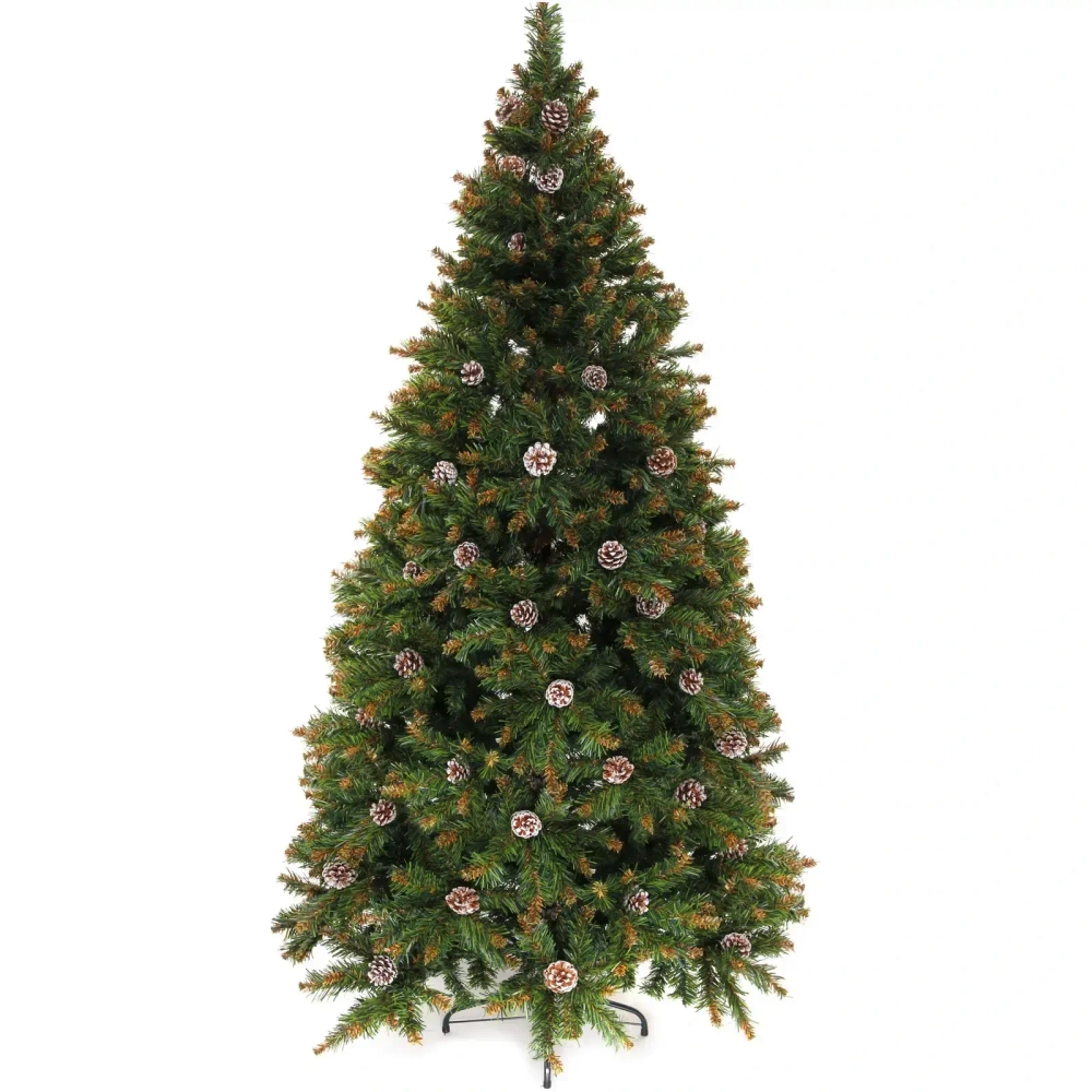Елка «Лесное очарование» 210 см, ПВХ, шишки (1414 ветки)