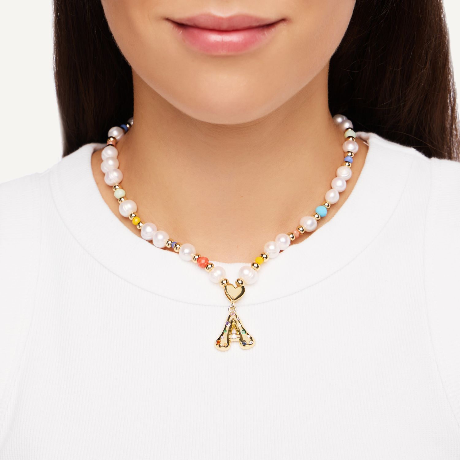 Колье My Rainbow ABC Necklace - Gold