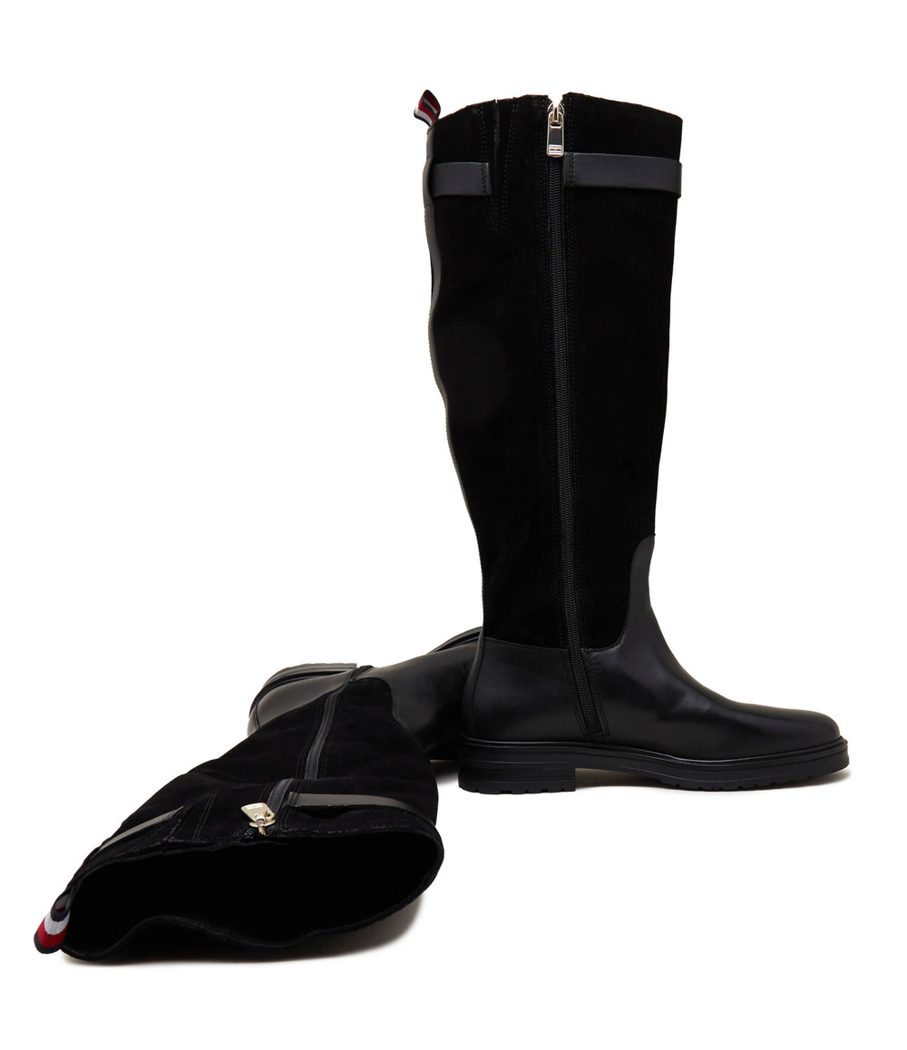 Кожаные офицерские сапоги Tommy Hilfiger - черный(FW0FW07480)