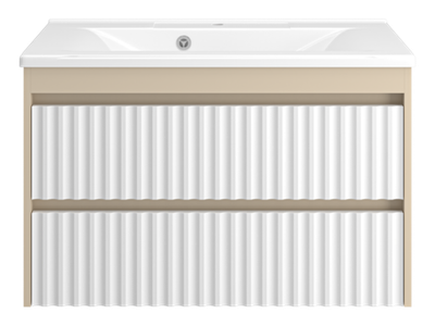 Тумба под раковину Brevita Balaton 90 подвесная (белая, бежевая)