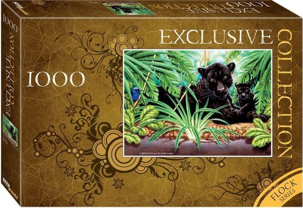 STEP Puzzle Пазл 1000 "Пантеры" (Бархатная коллекция) 79519 Степ