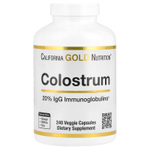 California Gold Nutrition, молозиво с 20% иммуноглобулинов IgG, 240 растительных капсул