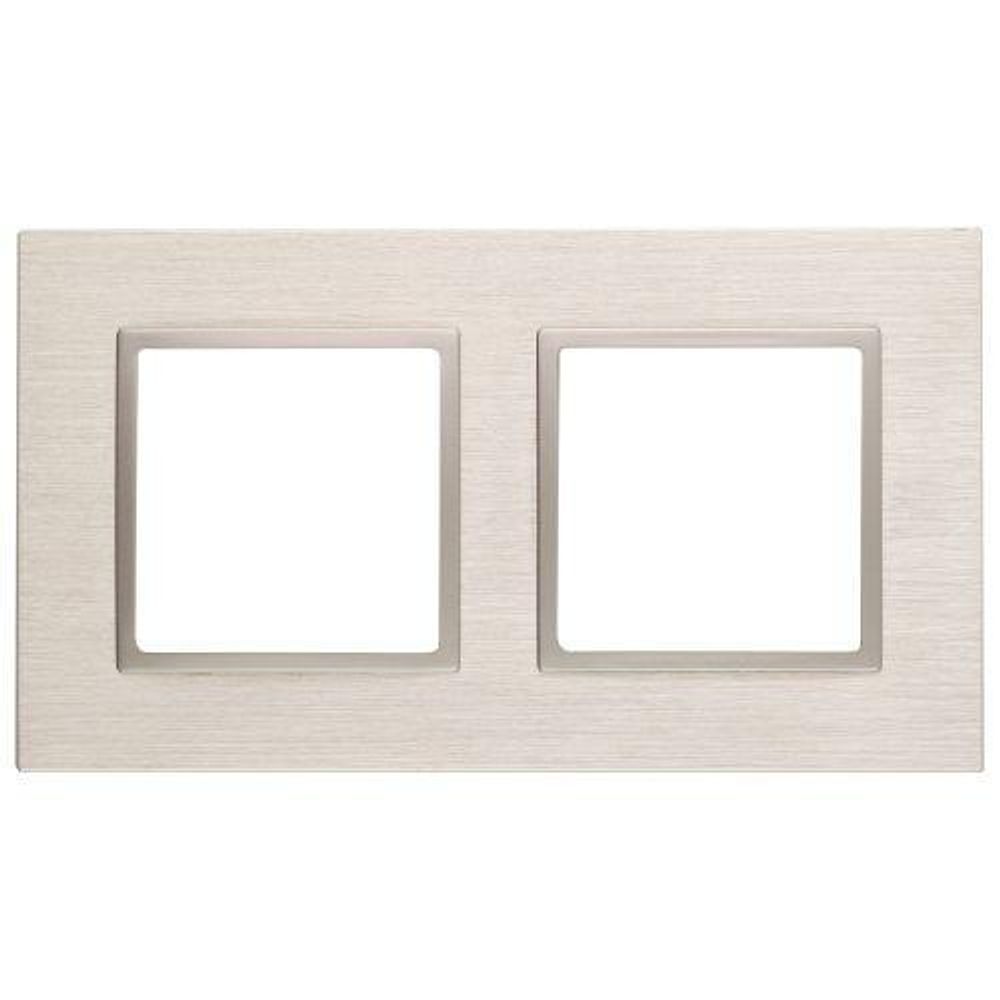 Рамка 2-м 14-5202-04 металл Elegance шампань+шампань ЭРА Б0034548