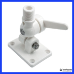 Кронштейн крепления антенны к плоскости, пластиковый/Поворотное крепление антенны на плоскость резьба 1"x14 из белого АБС-пластика