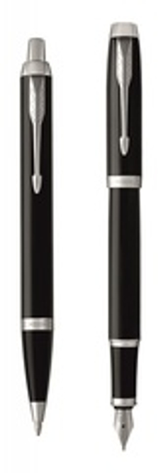 Набор из 2х ручек в подарочной коробке  &laquo;Parker IM FK221, Black СT&raquo;.  Шариковая и перьевая ручка.