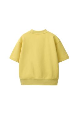 ZARA ТОЛСТОВКА С КОРОТКИМИ РУКАВАМИ И РЕЛЬЕФНОЙ НАДПИСЬЮ, ЖЕЛТЫЙ
