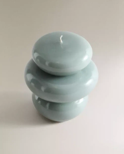 ZARA HOME ФИГУРНАЯ СВЕЧА «КАМНИ», СИНИЙ