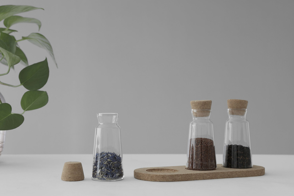 Емкости для хранения на подставке 3 шт VIVA Scandinavia Cortica Прозрачный