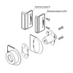 Замок для асимметричных профилей C, O, Flat, шампань матовая (AS0813) Aristo