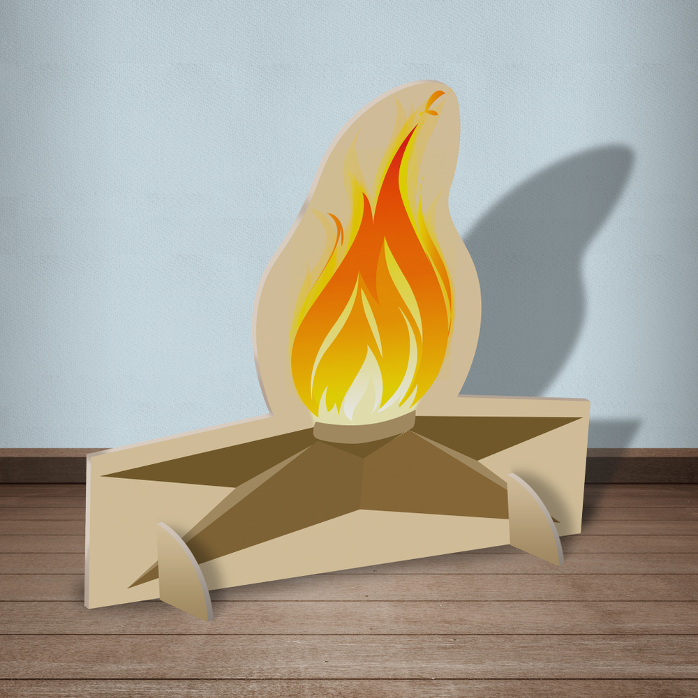 Напольная двусторонняя декорация Вечный огонь 164000893