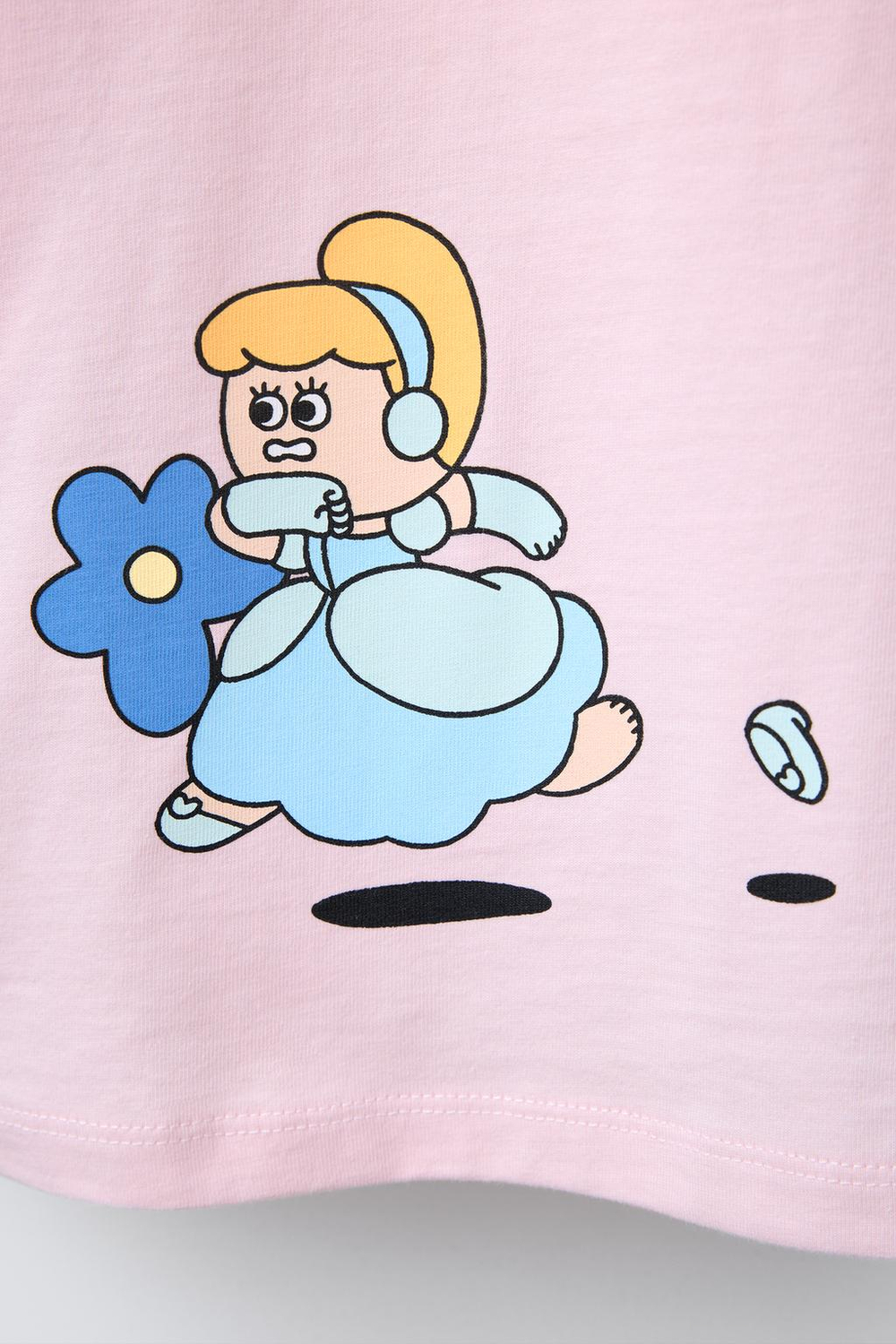 ZARA ФУТБОЛКА С ПРИНТОМ ЗОЛУШКА ПРИНЦЕССЫ © DISNEY, РОЗОВЫЙ