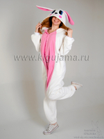пижама кигуруми заяц розовый
