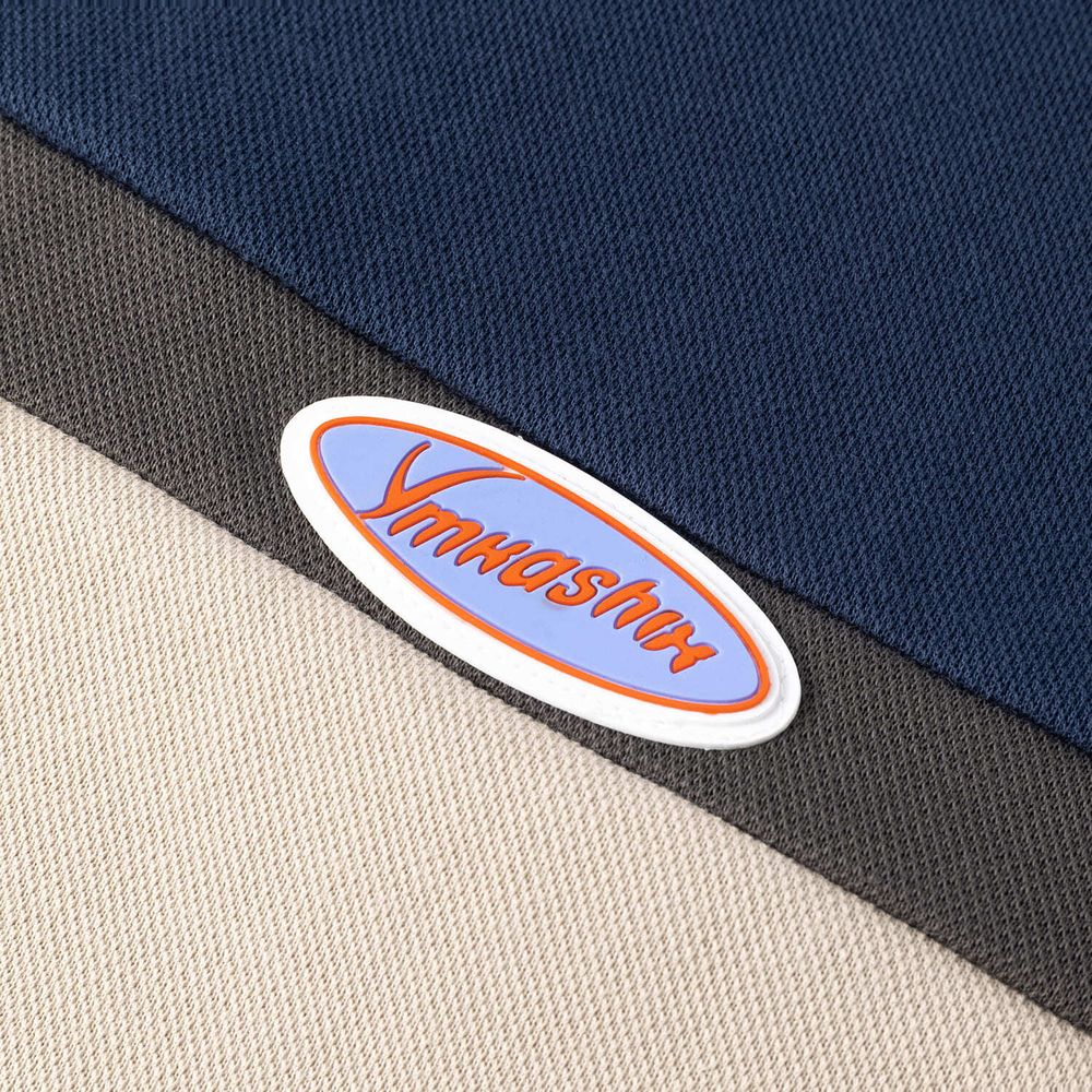 Поло Ymkashix серое / темно-синее