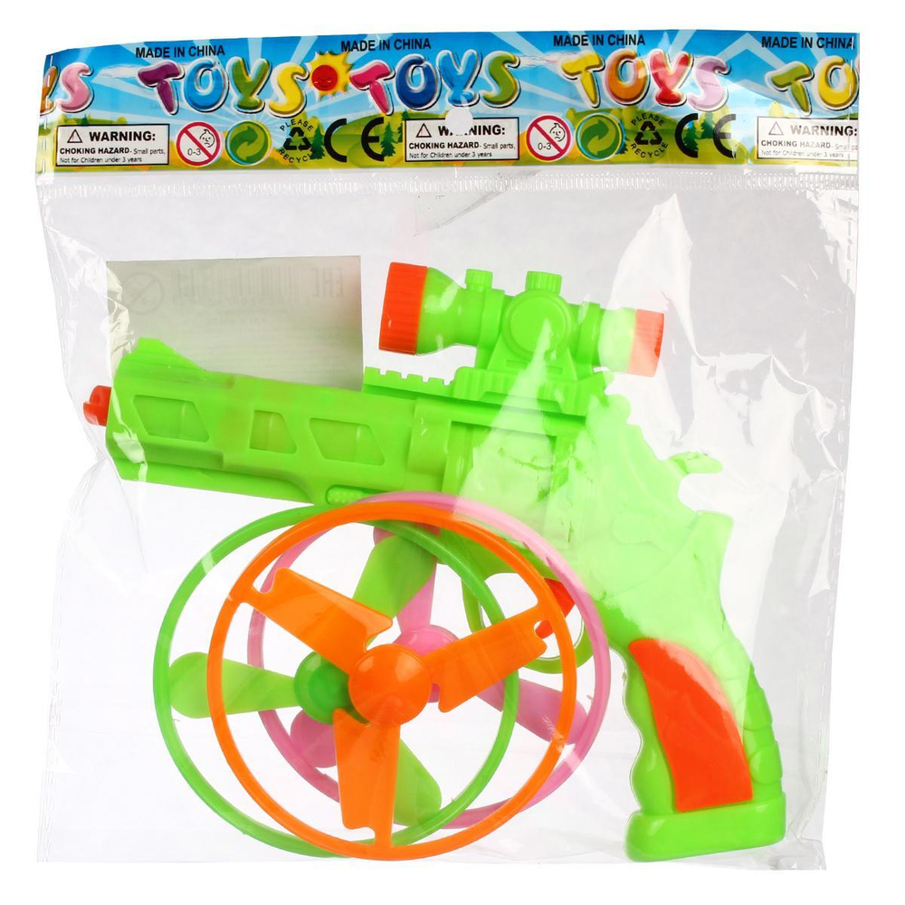 Игровой набор Запускалка пистолет со светом 3 кольца, 3-4 цвета микс, с-40831