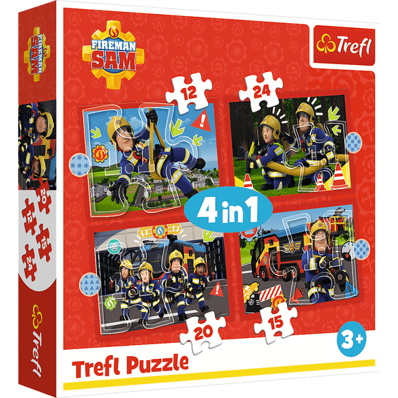 Pazl / Пазлы / Puzzles - "4in1" - The Adventures of Fireman Sam / Prisma A&amp;D Fireman Sam