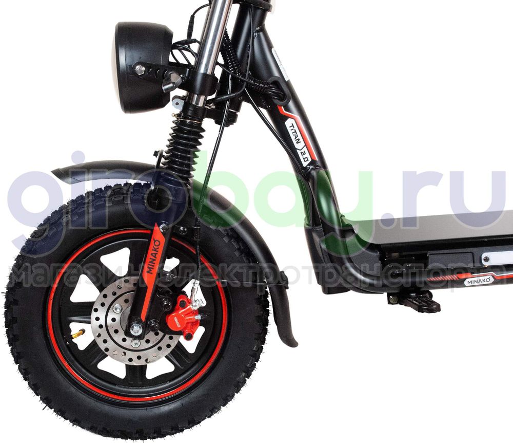 Электровелосипед Minako TITAN 2.0 Li-NMC (60V/30Ah) - Красный фото №6