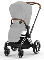 Коляска 3 в 1 Cybex Priam IV Chrome Brown complete и автокресло Aton B2 i-Size Volcano Black Cozy Beige